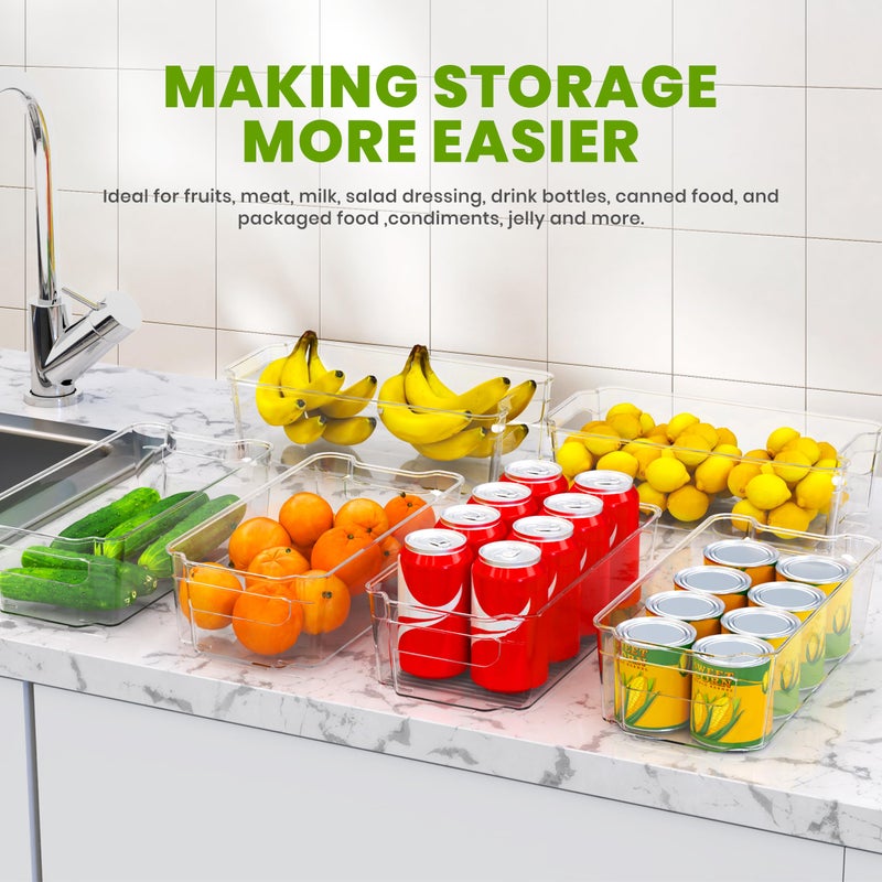 Utopia Home - Fridge Organizer Bins - Refrigerator Organizing Bins - Pantry Organizers and Storage - Stackable Storage Bins For Home & Kitchen Pantry Organization and Storage (Pack of 8, Medium) - Image 3